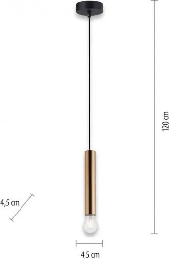 Leuchten Direkt 15617-60 - Lampadario a sospensione con filo BRUNA 1xE27/60W/230V ottone