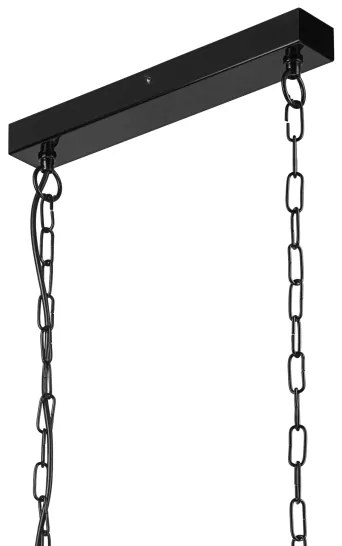 Lampadario a sospensione con catena MORGAN 1xE27/60W/230V nero/cromo