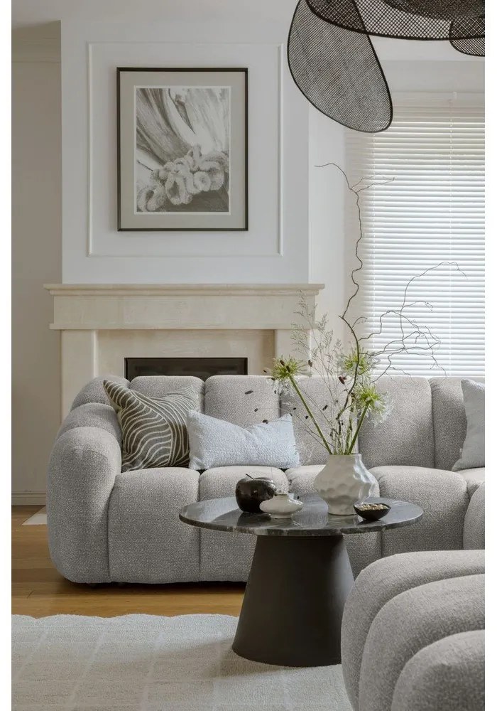 Divano angolare grigio chiaro (con penisola a sinistra/a U) Shell – Miuform