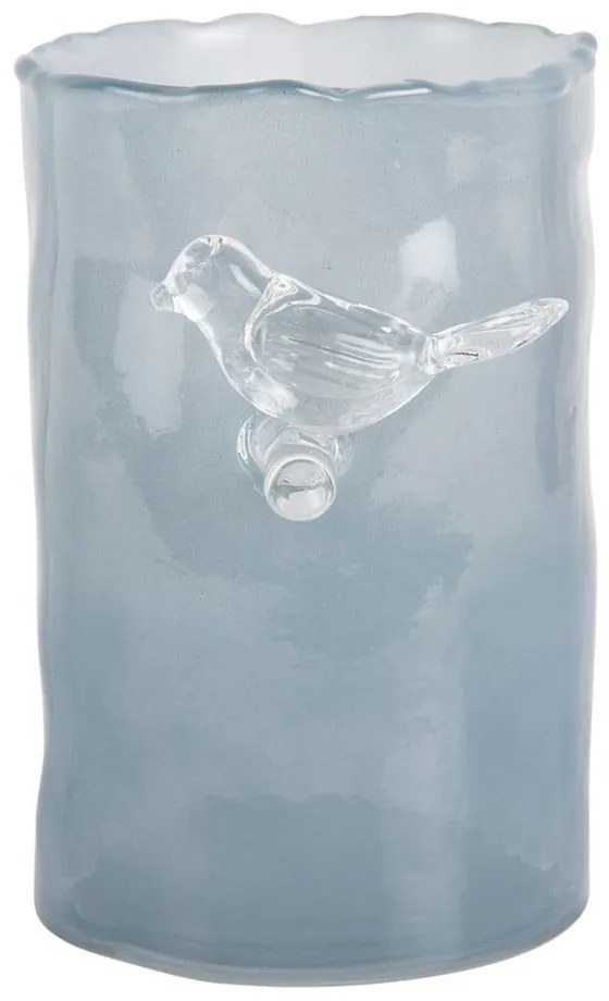 Vaso blu in vetro (altezza totale 15 cm) Bird On Branch – PT LIVING