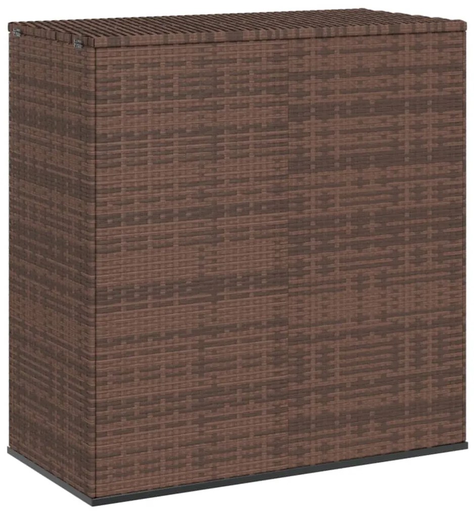 Contenitore da giardino in rattan pe 100x49x103,5 cm marrone