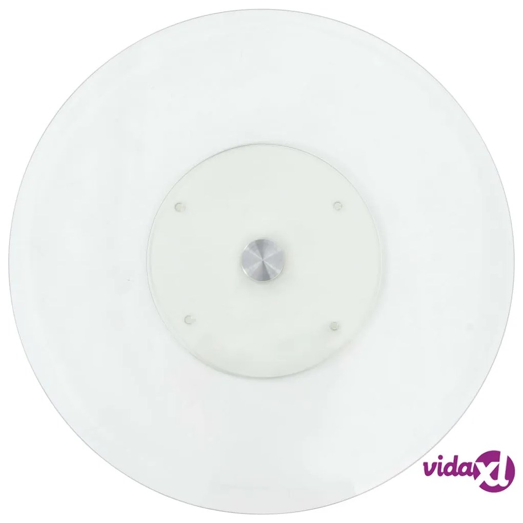 vidaXL Vassoio Girevole Trasparente 60 cm Vetro Temperato