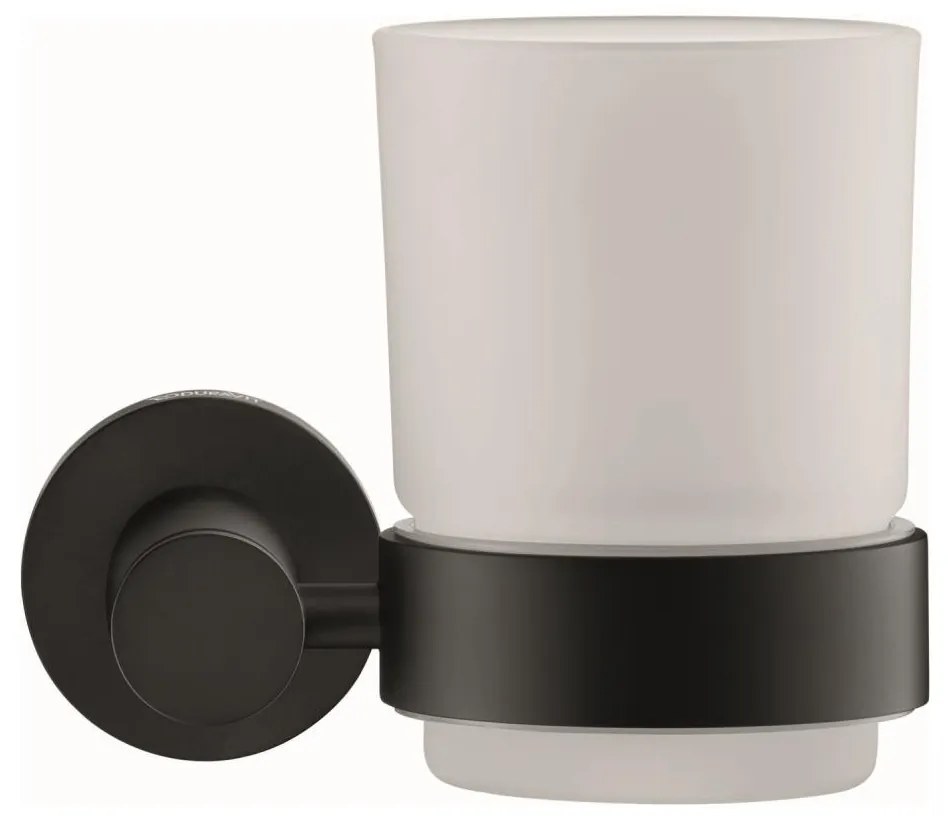 Duravit 99204600 - Portaspazzolini da parete D-CODE, lato destro, nero opaco