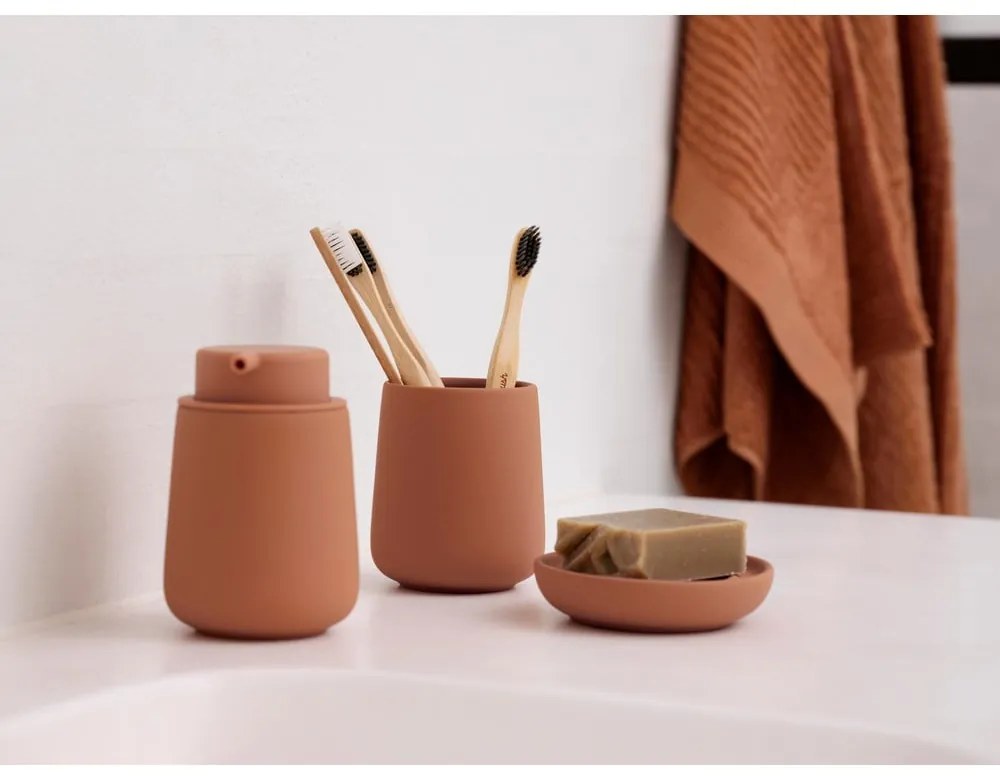 Dispenser di sapone in gres arancione 250 ml Nova One - Zone