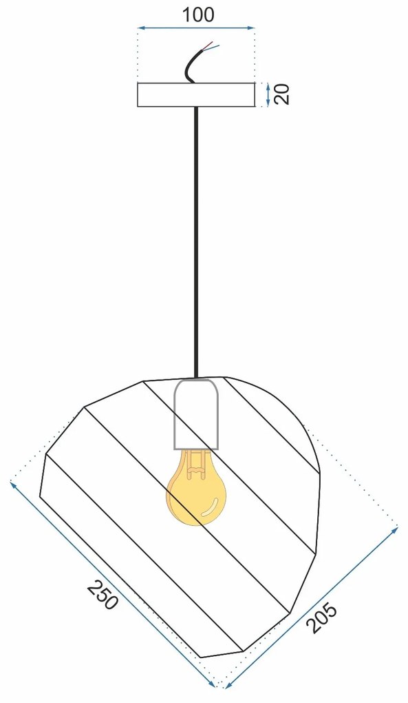 Lampada Da Soffitto Pensile Palla APP381-1CP