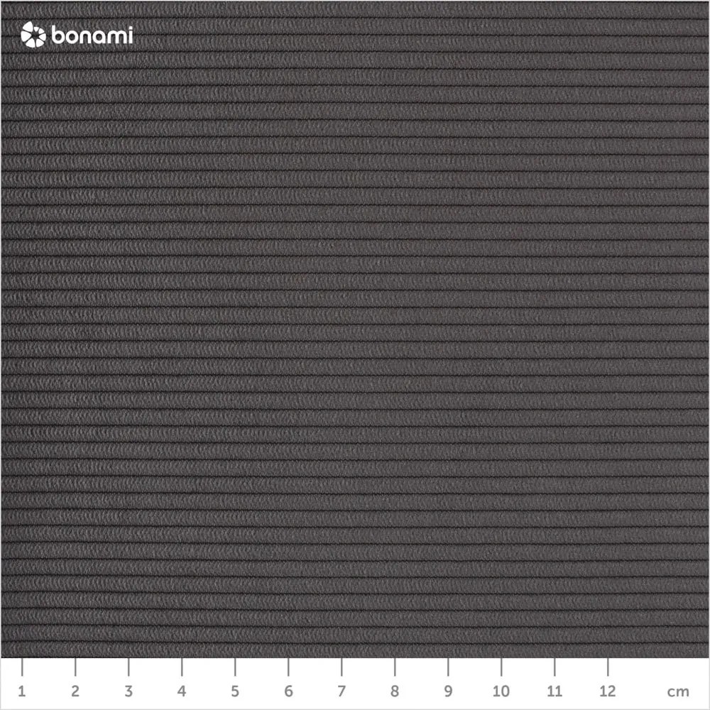 Divano letto angolare in velluto a coste grigio scuro, angolo sinistro Jazz - Kooko Home