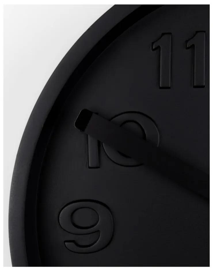 Orologio da parete in calcestruzzo nero con lancette nere Calcestruzzo - Zuiver