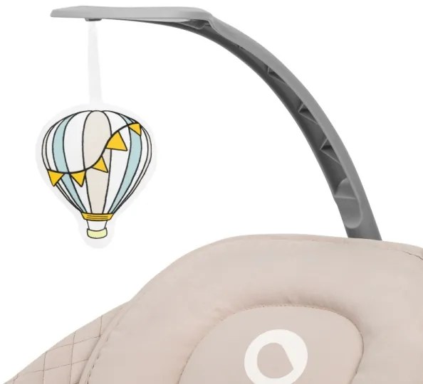 Lionelo - Altalena per bambini RIO con melodia 4xC Beige Latte + telecomando