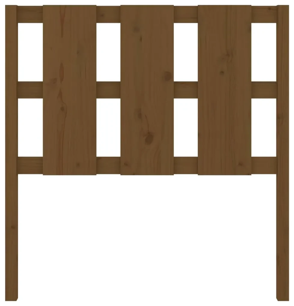Testiera per letto miele 105,5x4x100 cm in legno massello pino