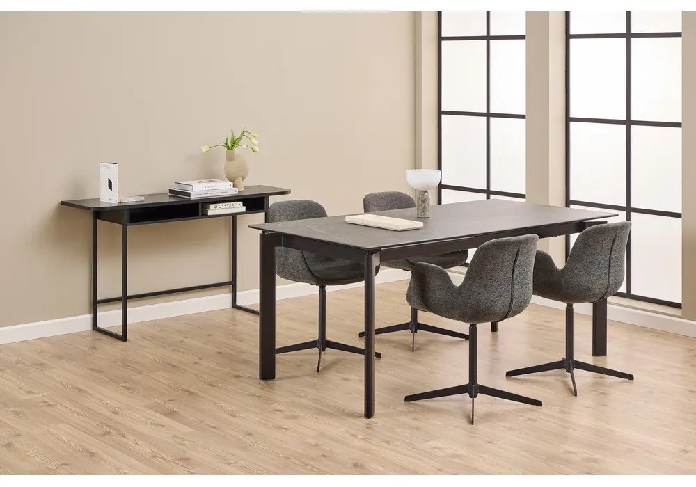 Tavolo consolle nero con effetto frassino 40x140 cm Darlington – Actona