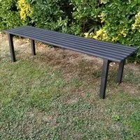 Panchina da esterno con seduta per giardino zincata 100 cm