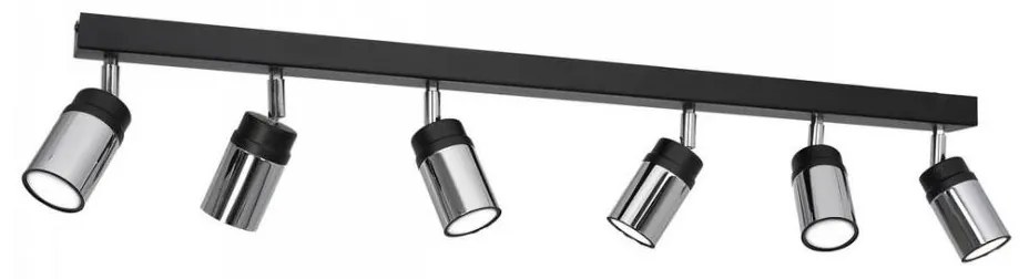 Faretto NEST 6xGU10/8W/230V nero/cromo