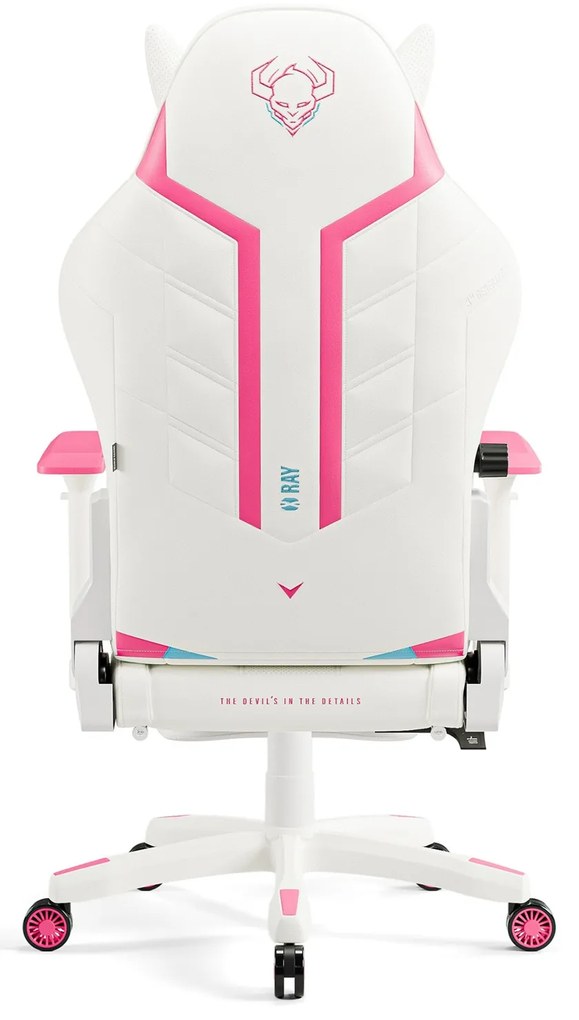 Sedia da gaming Diablo X-Ray 2.0 Small: Bianco e Rosa
