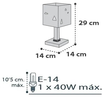 Dalber D-73241 - Lampada per bambini HELLO LITTLE 1xE14/40W/230V