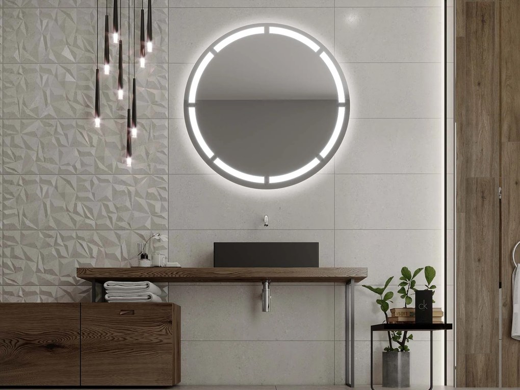 Specchio rotondo con illuminazione LED C2