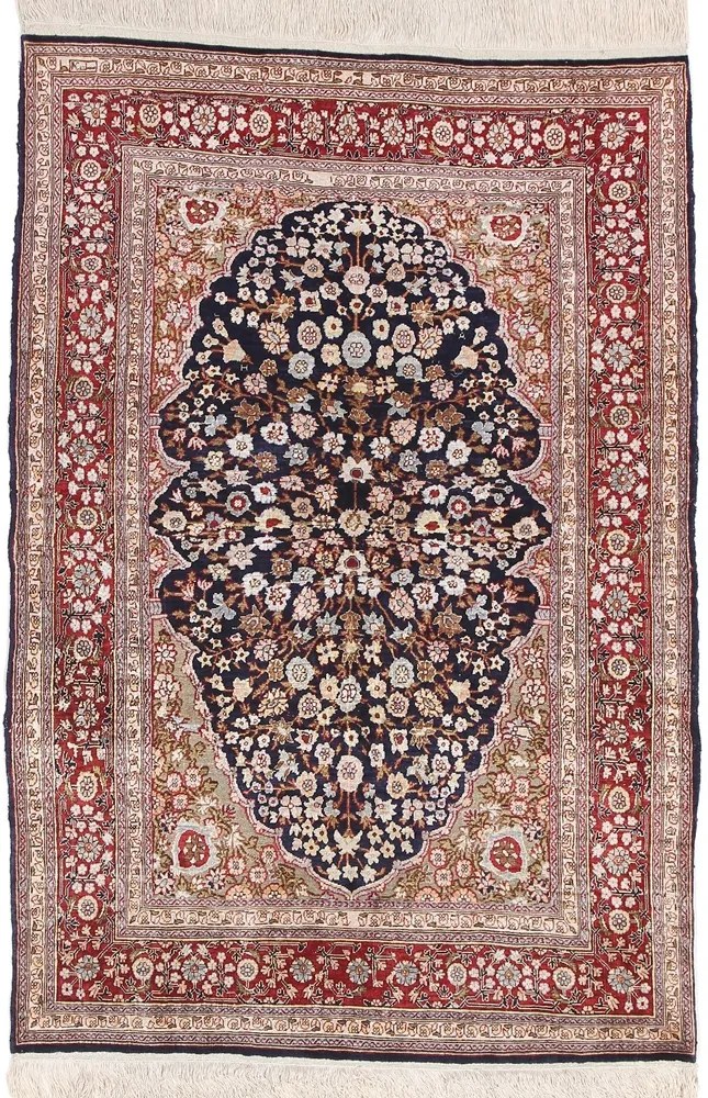 Hereke Tappeto orientale 70x110 Rosa (Tacchino) Annodato A Mano