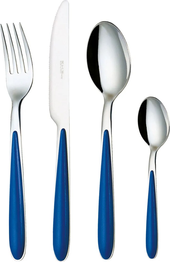 Servizio Set di Posate 24 Pezzi in Acciaio Eme Caribe Blu 55...