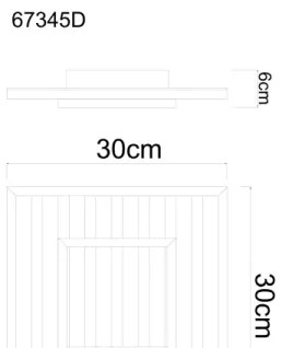 Globo 67345D - Lampada LED da soffitto WOODY LED/18W/230V 3000K 30x30 cm