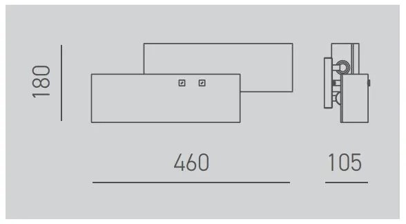 Gea Luce LARA A P arg - Applique LARA 2xE14/42W/230V argento
