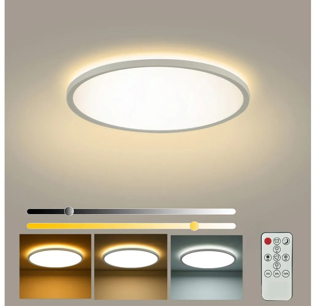 Brilagi - Lampada LED dimmerabile ULTRA SLIM 18W 230V Ø30 cm bianco + DO