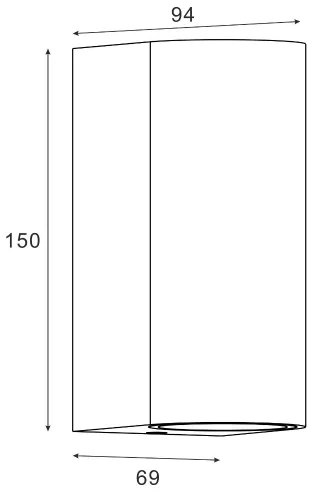 Zuma Line SJ20210-2W- Applique da esterno HARMONIA 2xGU10/35W/230V IP44 nero