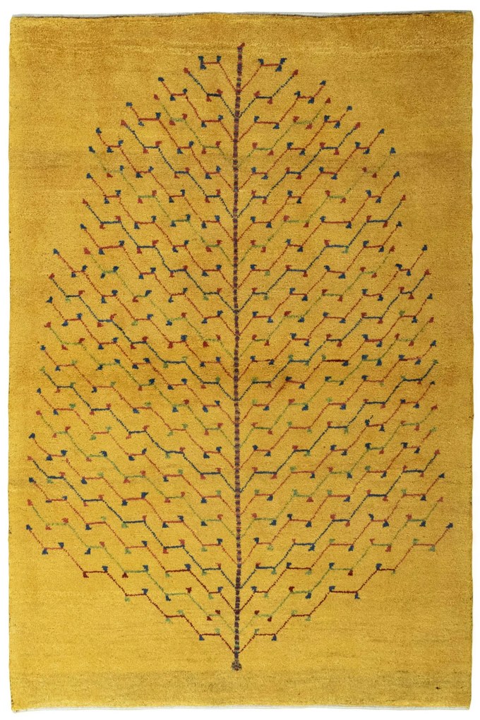 Gabbeh Tappeto persiano 120 x 180 Giallo (Iran) Annodato A Mano