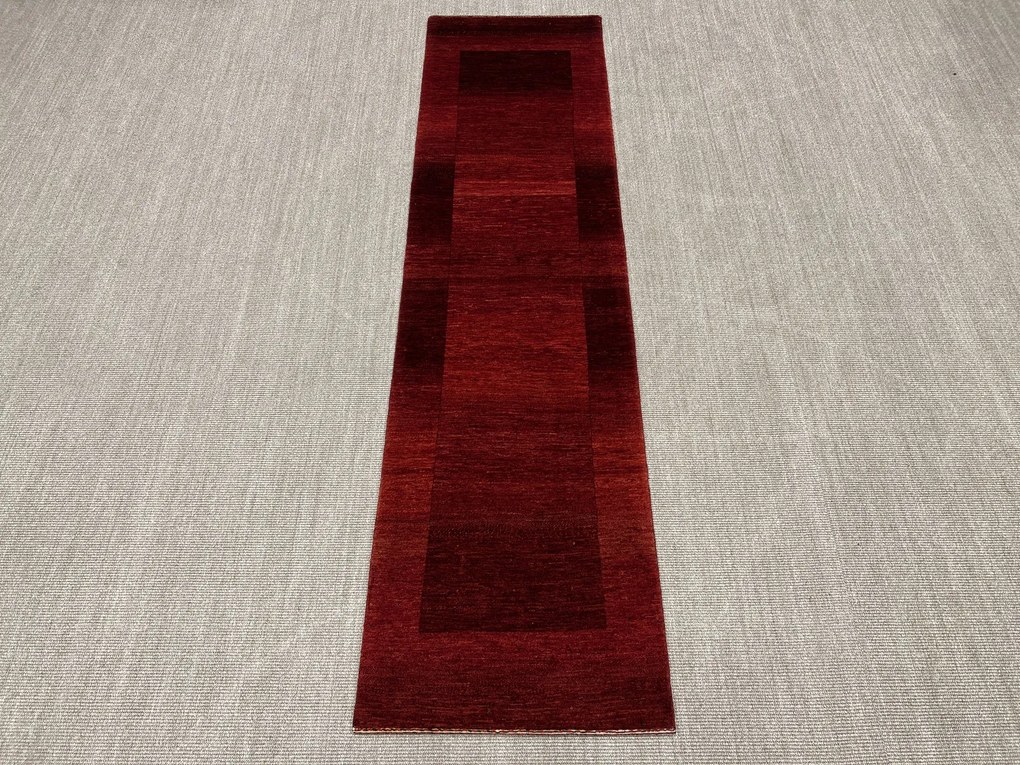 Loribaft Tappeto 290 x 80 Rosso (Iran) Annodato A Mano