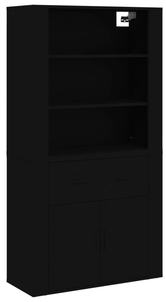 Credenza nera in legno multistrato