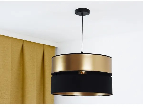 Brilagi - Lampadario a sospensione con filo ROYAL 1xE27/15W/230V diametro 40 cm nero/oro