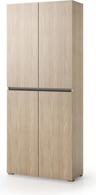 Mobile lavanderia Laundry 4 ante in truciolare olmo P 37 x L 80 x H 195 cm