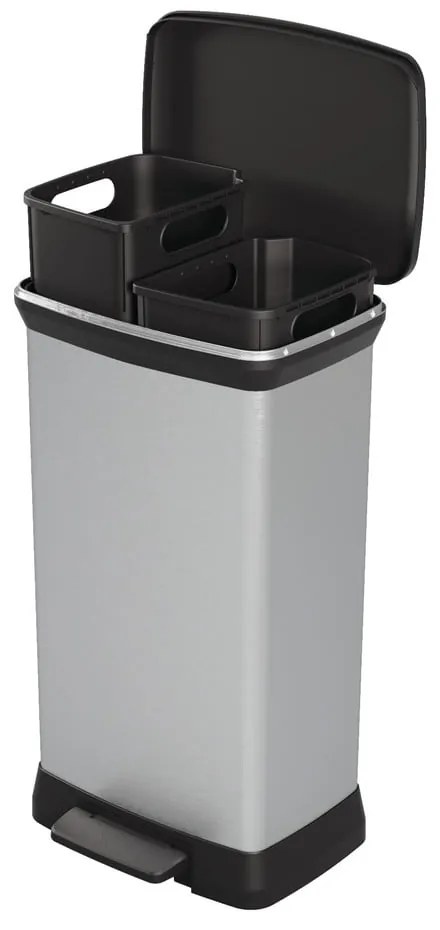 Contenitore in plastica per rifiuti differenziati/pedali 23+23 l Deco - Curver