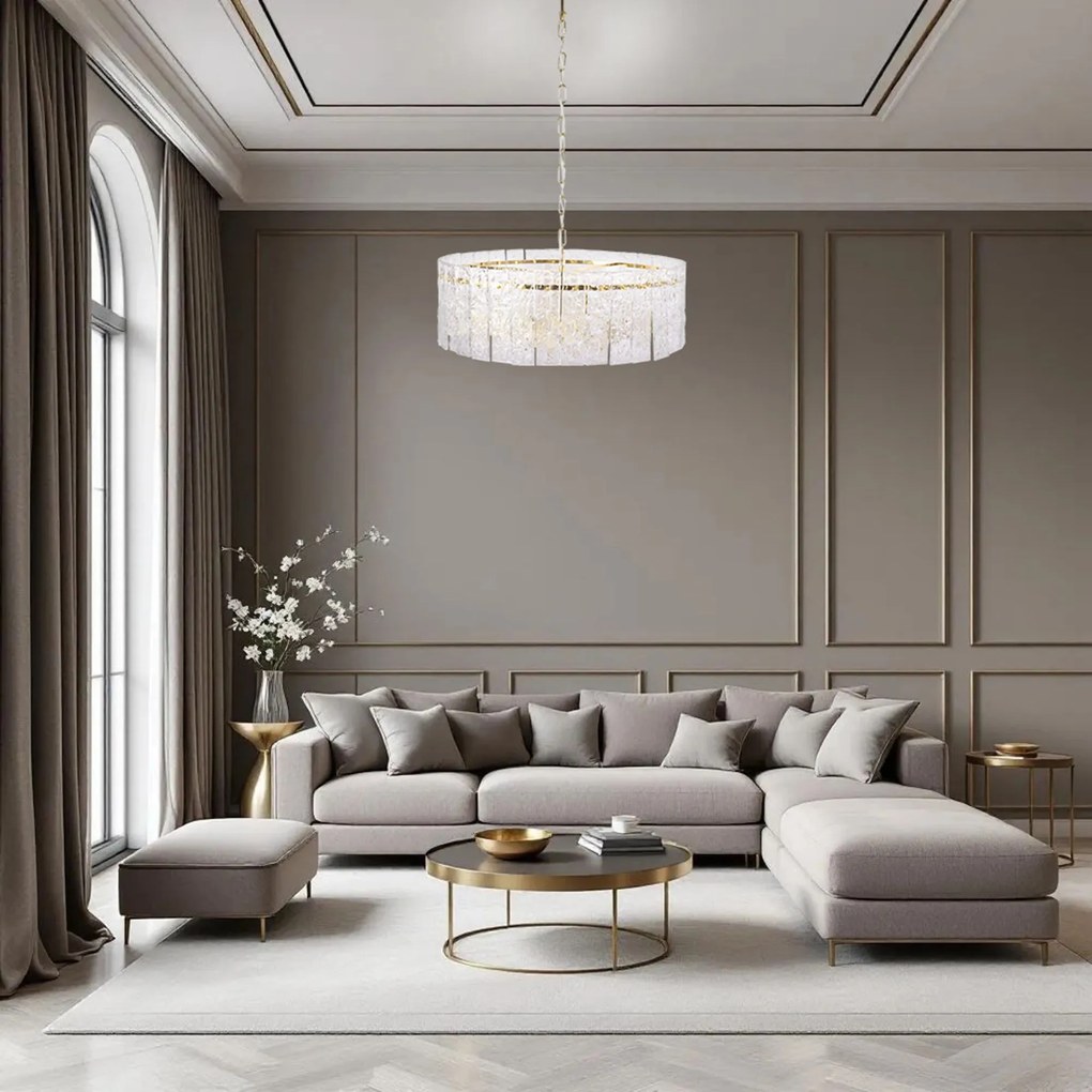 Lampada Cristal APP1779-CP 60CM Gold