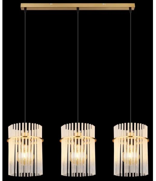 Globo 15698-3HM - Lampadario a sospensione con filo GORLEY 3xE27/60W/230V oro