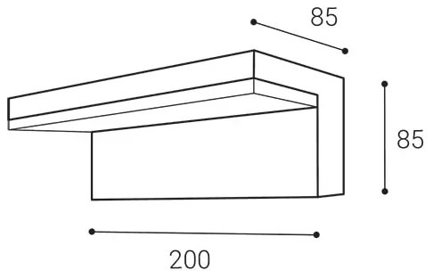 LED2 - Lampada da parete per esterni HUGO LED/9W/230V IP54 3000K/4000K