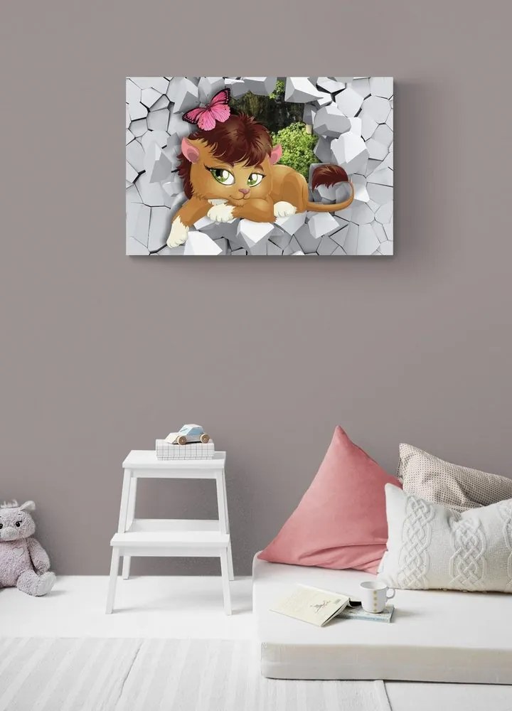 Quadro su tela – Cucciolo di leone adorabile