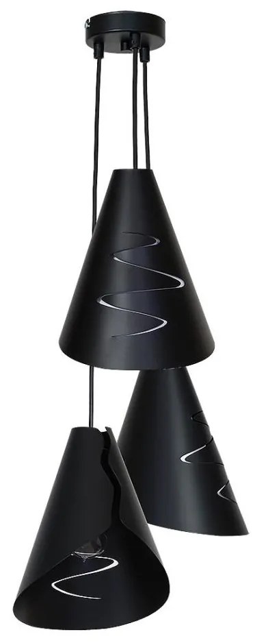 Lampadario ALANA 3 3xE27/60W nero