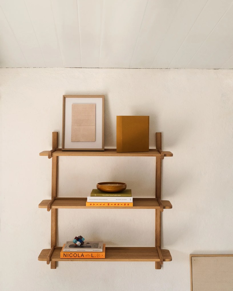 Kave Home - Quadro Sormina marrone con righe superiori 30 x 40 cm