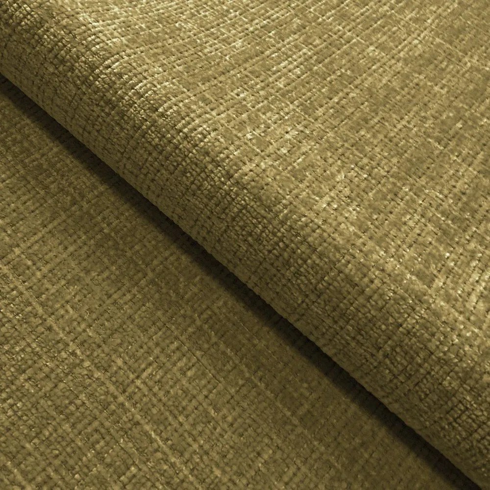 Divano angolare verde (con penisola a sinistra/a L) con rivestimento in ciniglia Mauris – Ropez