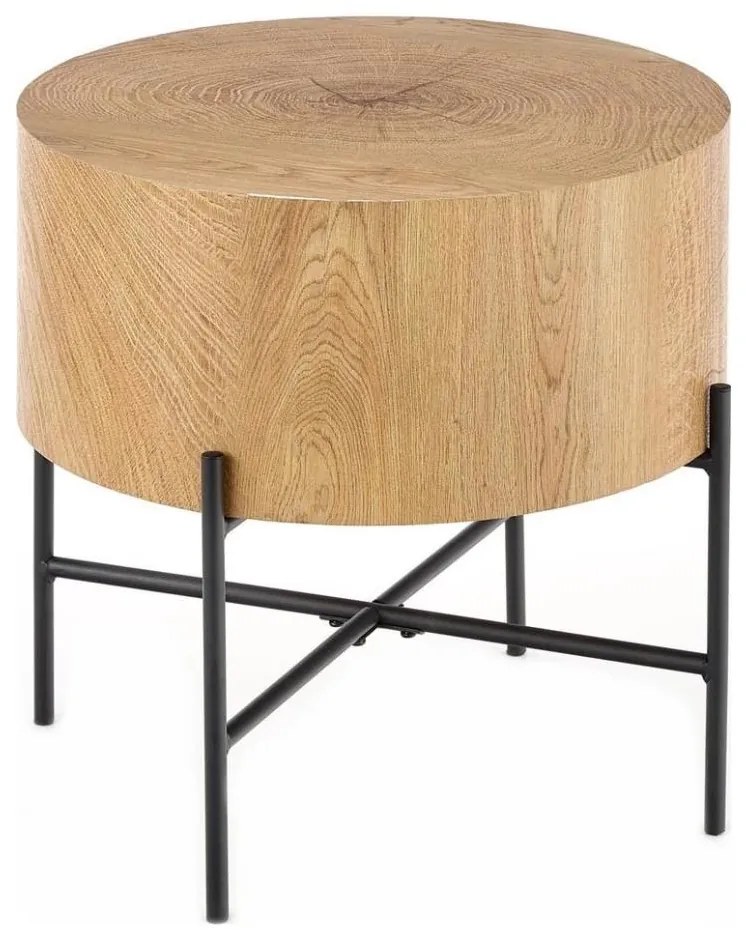 Tavolino BROOKLYN 45x45 cm nero/beige