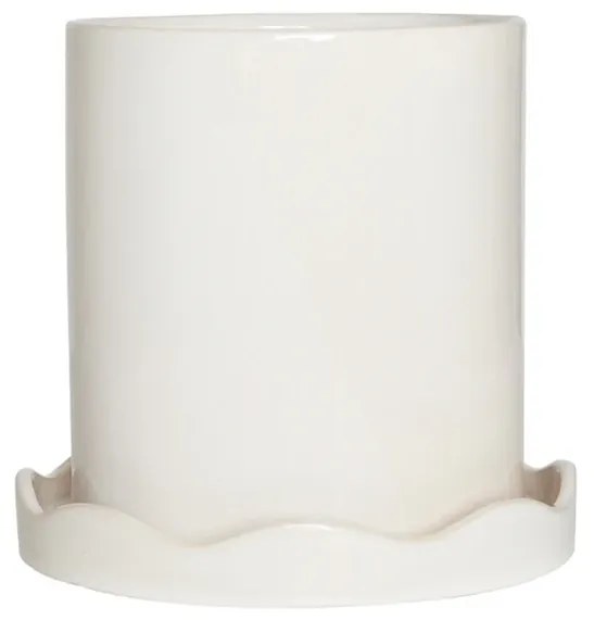 Nami Vaso per Piante w/Piattino Medium White - OYOY Living Design