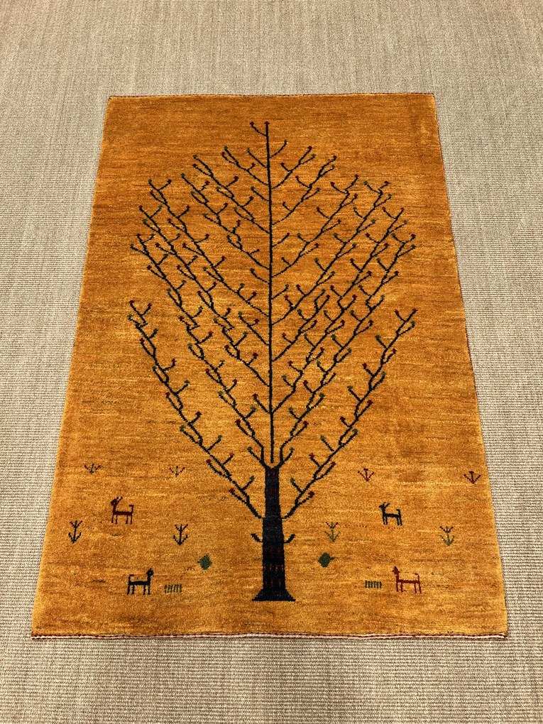 Gashguli Tappeto 170 x 120 Giallo (Iran) Annodato A Mano