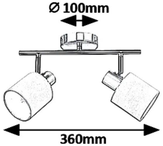 Rabalux 5010 - Faretto NATINA 2xE14/25W/230V