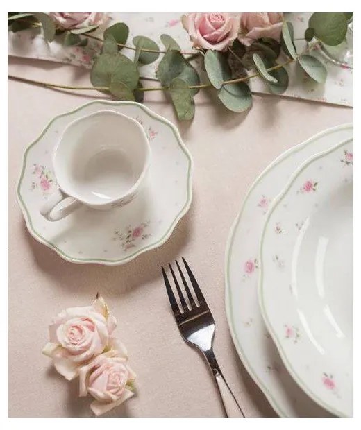 Set di piatti in porcellana da 18 pezzi Nonna Rosa - Brandani