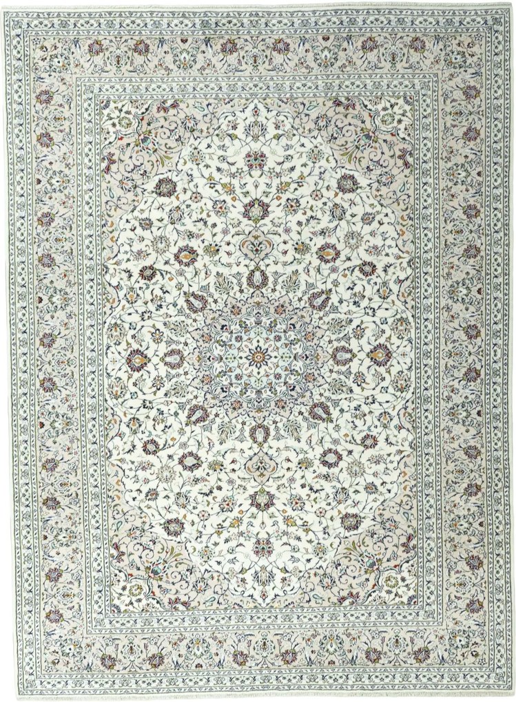 Kashan Tappeto persiano 340x250 Beige (Iran) Annodato A Mano