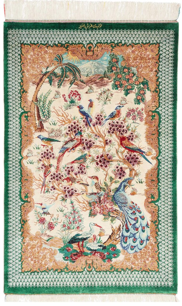 Ghom Tappeto 60x90 (Iran) Annodato A Mano