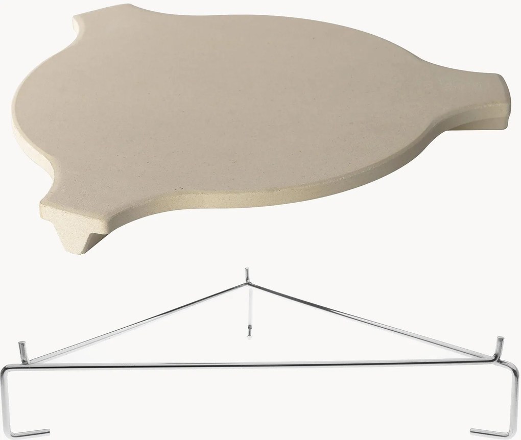 Set di 2 supporti per piatti con griglia elevatrice BBQ