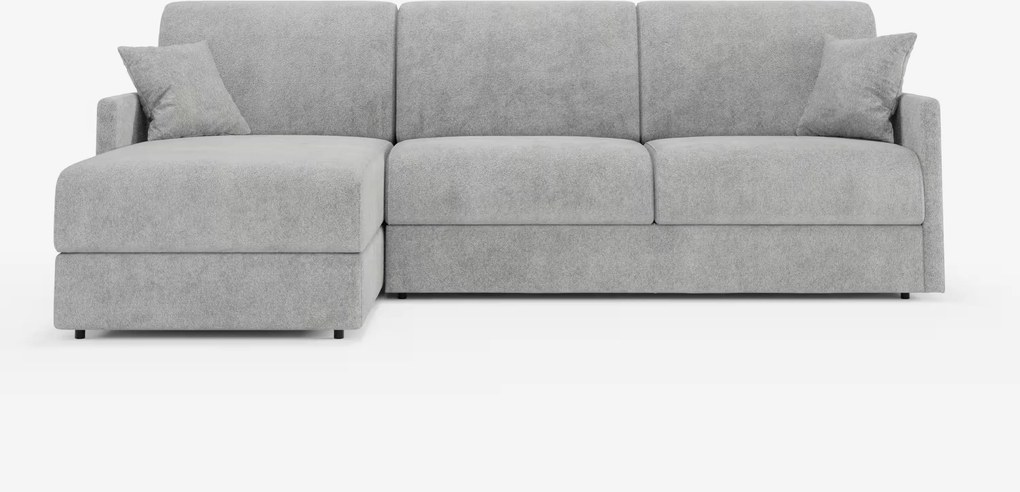 Tommy Divano Letto con penisola contenitore - design minimal e sfoderabile in tessuto smacchiabile simil cotone T33