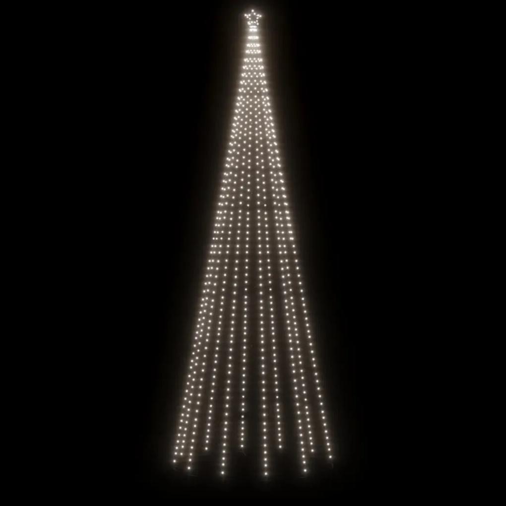 Albero di Natale a Cono Bianco Freddo 732 LED 160x500 cm
