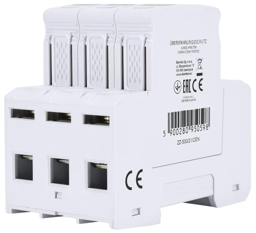 Scaricatore di Sovratensione classe B + C T1 + T2 (1 + 2) 3P 1000V DC