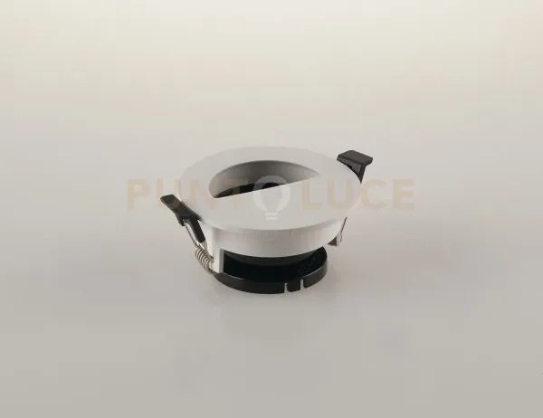 Faretto a incasso stenos orientabile bianco tondo foro mezza luna 8...